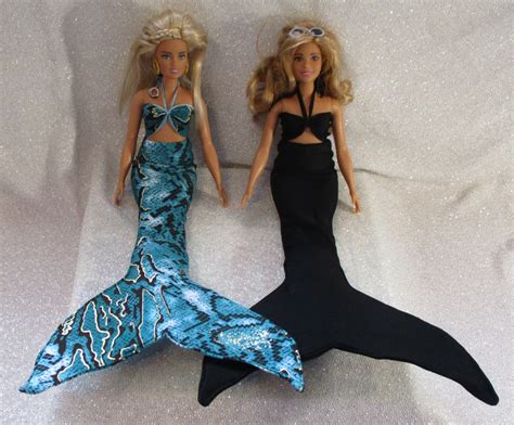 Mermaid Tail Sets for Curvey Barbie Type Dolls Handmade - Etsy