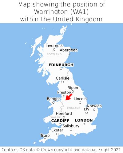 Where is Warrington? Warrington on a map