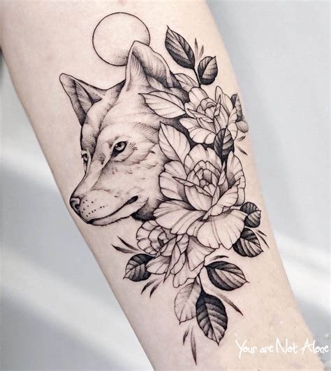 Girly Wolf Tattoo