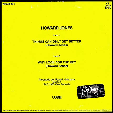 Toca de Compactos: Howard Jones - Things can only get better - 1985