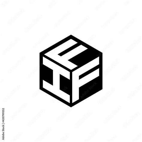 IFF letter logo design with white background in illustrator, cube logo ...