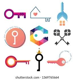 Key Logo Template Set Stock Vector (Royalty Free) 1369765664 | Shutterstock