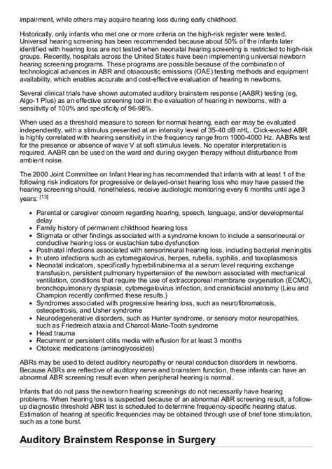 Auditory brainstem response audiometry overview, physiology, applica…