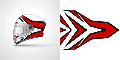 Premium Vector | Racing helmet wrap illustration