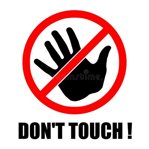 Don`t Touch! Illustration of Hand and Prohibition Sign As Important Measure during Coronavirus ...