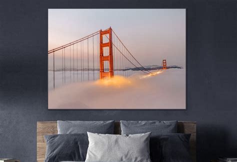 Golden Gate Bridge Wall Art Digital, Digital Golden Gate Bridge Art ...