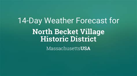 North Becket Village Historic District, Massachusetts, USA 14 day ...