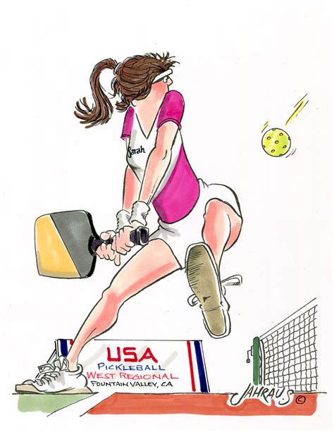 Pickleball Player Cartoon | Funny Gift for Pickleball Player