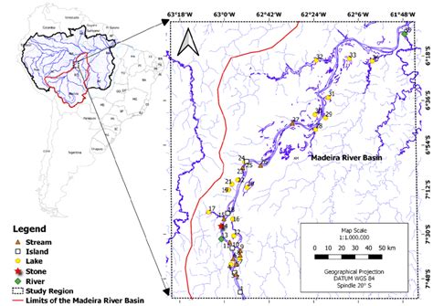 Location of fishing environments along the Madeira River Basin recorded... | Download Scientific ...