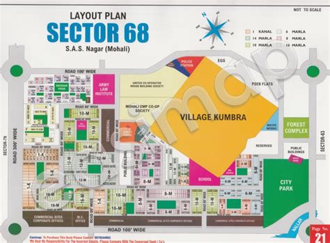 Sector 68 Map Mohali GMADA Zonal Layout – Landmark Homes