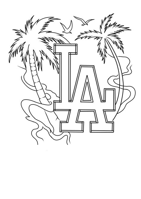 Printable Dodgers Coloring Pages