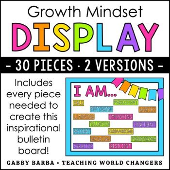 Growth Mindset Bulletin Board by Instruct and Inspire | TpT