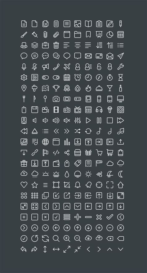 Collection of Solid and Line Icons PSD – Download PSD