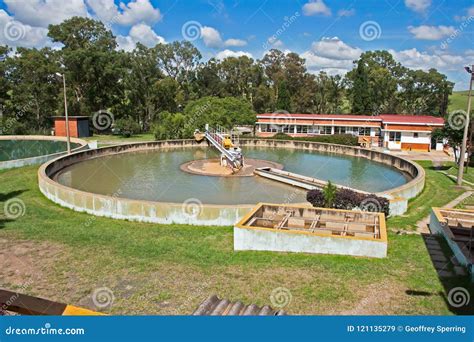 Circular Clarifier at Water Treatment Plant Stock Image - Image of sedimentation, building ...