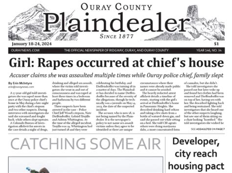 All newspapers with story alleging teen's rape at Colorado police chief's house are stolen