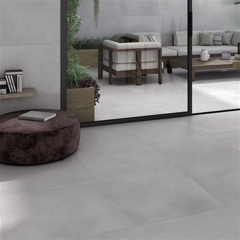 Energy Light Grey XL Concrete Effect Floor Tile | Floor tile design, Tile floor living room ...