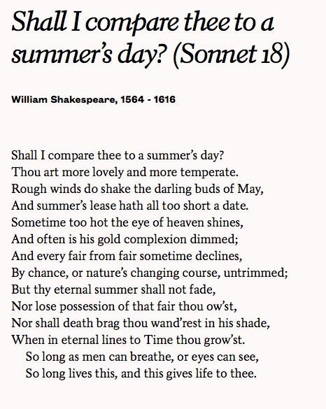 Shall I Compare Thee to a Summer's Day - RishiabbMoore