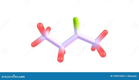 Butanone Molecular Structure Isolated on White Stock Illustration - Illustration of chemistry ...