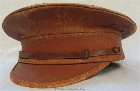 Vintage leather drivers peaked cap - Sold for $451 - 2015