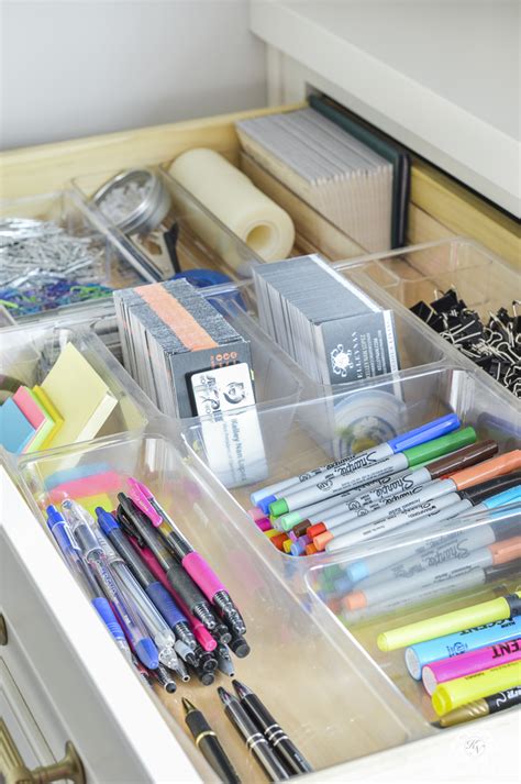 Organized and Functional Office Supply Drawers - Kelley Nan