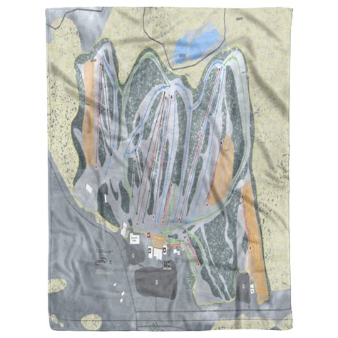 Trollhaugen, Wisconsin Ski Trail Map Blanket | Powderaddicts