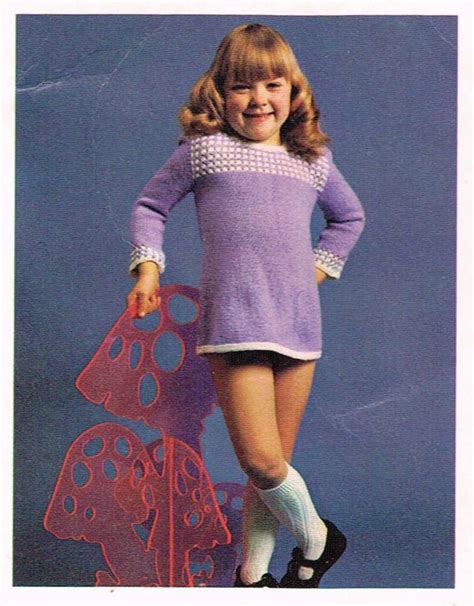 Vintage 70s Knitting Patterns for Children Girls Dress and | Etsy ...