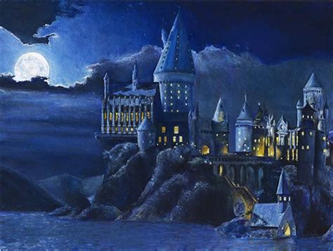 Art Print Starry Night Over The Castle | Etsy | Hogwarts, Art prints, Hogwarts castle