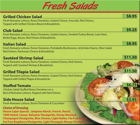 Salad Menu - 6+ Examples, How to Organize, Tips