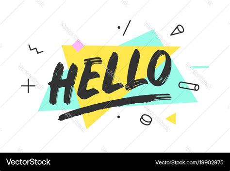 Hello banner speech bubble Royalty Free Vector Image