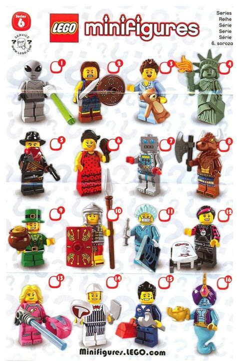 Lego Collectible Minifigure Checklist Leaflets Inserts - Choose the Series | eBay