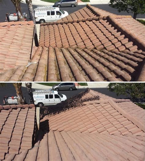 Tile Roof Cleaning Before & After | Roof cleaning, Roof, Cleaning