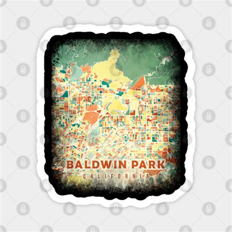 Baldwin Park California US map - Baldwin Park - Magnet | TeePublic