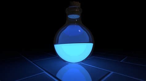 1080P, cyan, dark, digital art, abstract, potions, glowing, glass, fluid, blue, blue light ...
