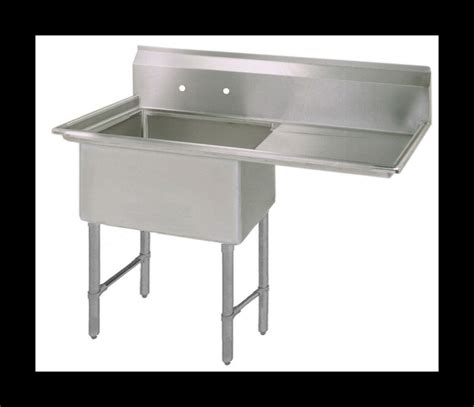 New! Stainless Steel Single Compartment Sink With Right Drainboard – TEC Akron