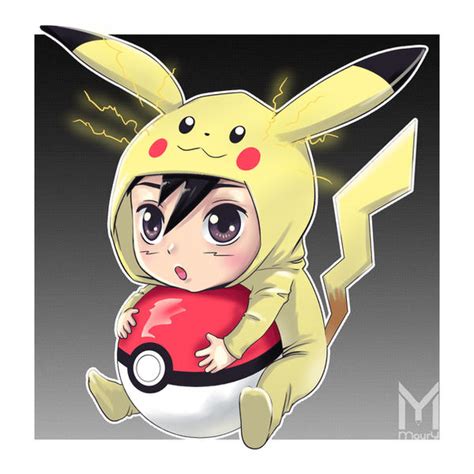 Ash pikachu / fan art by Maury-art on DeviantArt