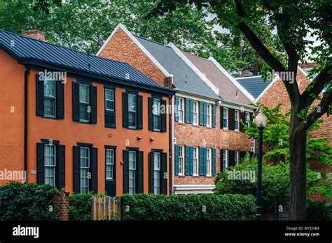 Row houses in Georgetown, Washington, DC Stock Photo - Alamy