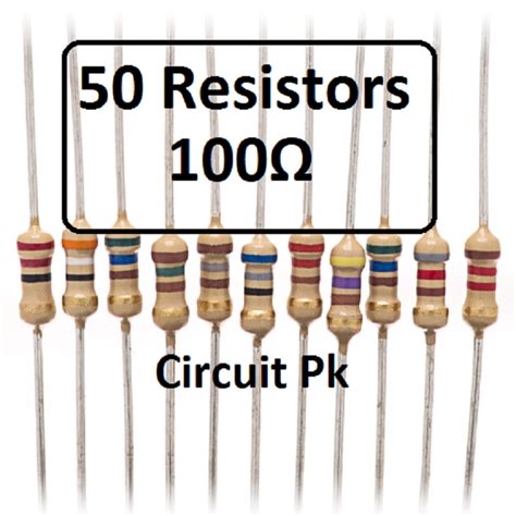 Pack of 100 Ohm Resistor 100 ohm resistors 1/4W