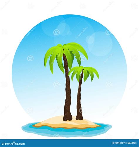 Paradise island, vector stock vector. Illustration of leaf - 25999027