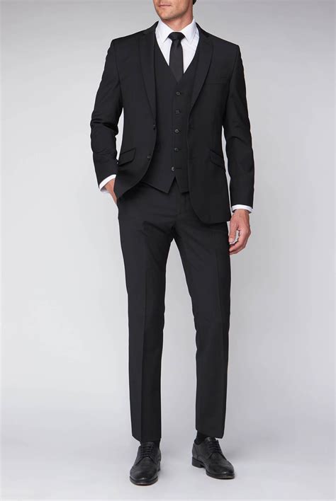 Scott by the Label | Black Classic Fit Suit | SuitDirect.co.uk