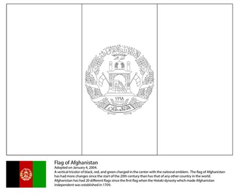 Flag of Afghanistan coloring page | Free Printable Coloring Pages