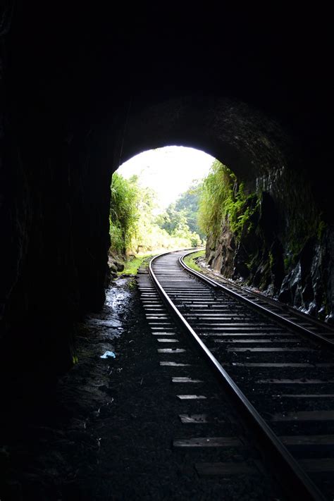 Free Images : track, railroad, bridge, night, rail, train, tunnel, dark, transport, reflection ...