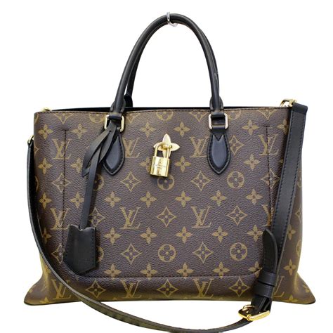 LOUIS VUITTON Flower Monogram Canvas Tote Bag Brown-US