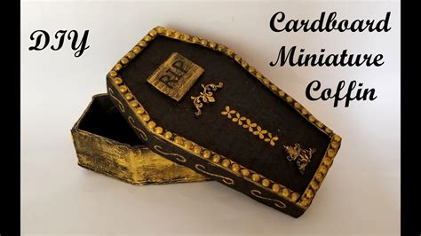 DIY Cardboard Miniature Coffin / Halloween craft / Halloween ...