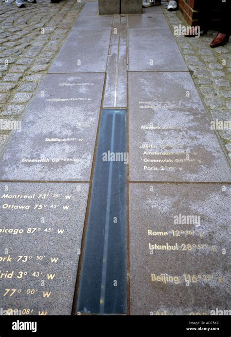 prime meridian 0 degree longitude at greenwich old royal observatory Stock Photo: 7491579 - Alamy