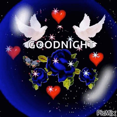 Good Night Flowers GIF - GoodNight Flowers Sparkles - Discover & Share GIFs