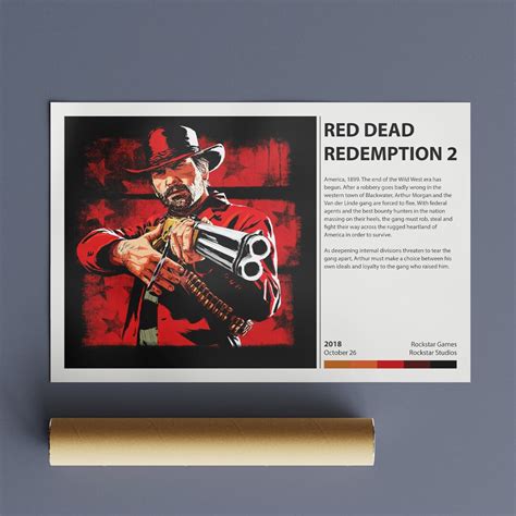 Red Dead Redemption 2 Poster Gaming Poster Gaming Room - Etsy