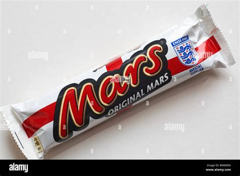 Special edition original Mars bar chocolate bar with England three lions football logo on Stock ...