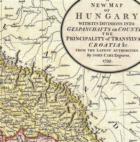 Old Map of Hungary 1799 Vintage Map Wall Map Print - VINTAGE MAPS AND ...