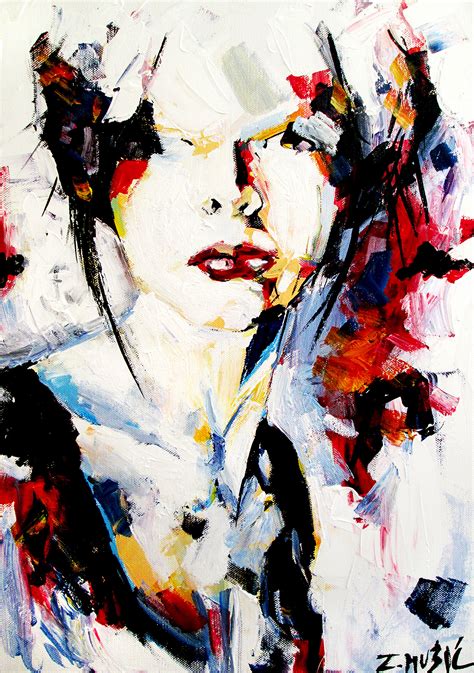 abstract-portrait -acrylic-on-canvas-contemporary-art-painting- Zlatko-Music-modern-art-prints ...