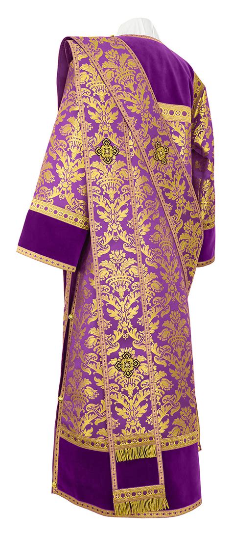 Deacon vestments - metallic brocade BG1 (violet-gold) - Istok Church Supplies Corp.